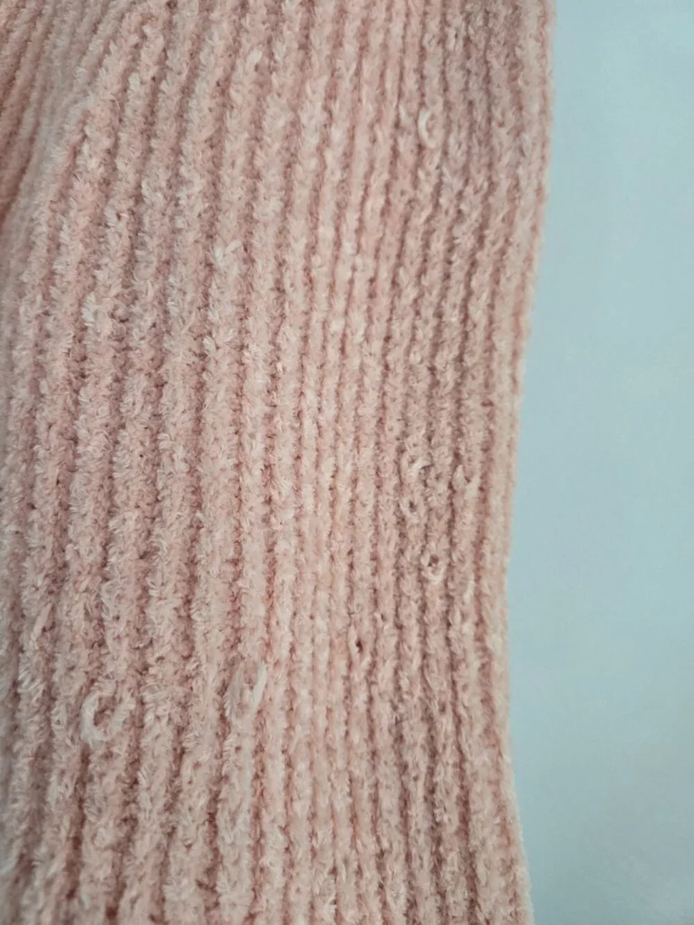 Forever 21 Juniors Size L Peach Ribbed Cropped Sweater Long Sleeve-CottageCore
